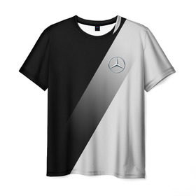 Мужская футболка 3D с принтом MERCEDES BENZ ЭЛИТА в Курске, 100% полиэфир | прямой крой, круглый вырез горловины, длина до линии бедер | mercedes | марка | машины | мерседес