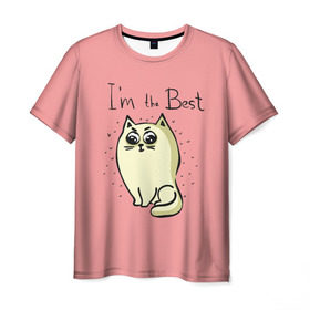 Мужская футболка 3D с принтом Я лучший в Курске, 100% полиэфир | прямой крой, круглый вырез горловины, длина до линии бедер | cat | домашние любимцы | животные | котики | котэ | котята | любовь | милые