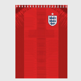 Скетчбук с принтом England away WC 2018 в Курске, 100% бумага
 | 48 листов, плотность листов — 100 г/м2, плотность картонной обложки — 250 г/м2. Листы скреплены сверху удобной пружинной спиралью | cup | england | fifa | russia | world | англия | мира | россия | чемпионат