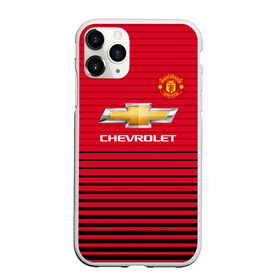 Чехол для iPhone 11 Pro матовый с принтом Man United Форма Home 18 19 в Курске, Силикон |  | Тематика изображения на принте: mu | манчестер юнайтед | мю | форма