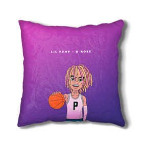 Подушка 3D с принтом Lil Pump D Rose в Курске, наволочка – 100% полиэстер, наполнитель – холлофайбер (легкий наполнитель, не вызывает аллергию). | состоит из подушки и наволочки. Наволочка на молнии, легко снимается для стирки | hip hop | hiphop | lil pump | mc | rap | газзи гарсия | зачитал | клауд | клауд рэп | лил памп | лили | мс | памп | реп | репер | речитатив | рэп | рэпер | трэп | хип | хип хоп | хипхоп | хоп