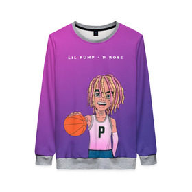 Женский свитшот 3D с принтом Lil Pump D Rose в Курске, 100% полиэстер с мягким внутренним слоем | круглый вырез горловины, мягкая резинка на манжетах и поясе, свободная посадка по фигуре | hip hop | hiphop | lil pump | mc | rap | газзи гарсия | зачитал | клауд | клауд рэп | лил памп | лили | мс | памп | реп | репер | речитатив | рэп | рэпер | трэп | хип | хип хоп | хипхоп | хоп