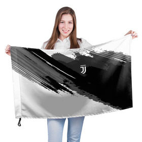 Флаг 3D с принтом FC Juventus Original 2018 в Курске, 100% полиэстер | плотность ткани — 95 г/м2, размер — 67 х 109 см. Принт наносится с одной стороны | football | soccer | ювентус