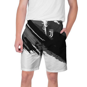 Мужские шорты 3D с принтом FC Juventus Original 2018 в Курске,  полиэстер 100% | прямой крой, два кармана без застежек по бокам. Мягкая трикотажная резинка на поясе, внутри которой широкие завязки. Длина чуть выше колен | Тематика изображения на принте: football | soccer | ювентус