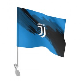 Флаг для автомобиля с принтом JUVENTUS SPORT в Курске, 100% полиэстер | Размер: 30*21 см | football | soccer | ювентус