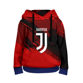 Детская толстовка 3D с принтом JUVENTUS SPORT RED в Курске, 100% полиэстер | двухслойный капюшон со шнурком для регулировки, мягкие манжеты на рукавах и по низу толстовки, спереди карман-кенгуру с мягким внутренним слоем | football | soccer | ювентус