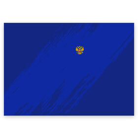 Поздравительная открытка с принтом RUSSIA SPORT в Курске, 100% бумага | плотность бумаги 280 г/м2, матовая, на обратной стороне линовка и место для марки
 | russia | белый | болельщик | герб | двуглавый орел | корона | красный | лошадь | модные | надписи | орел | патриот | россия | синий | спорт | спортивные | триколор | униформа | фанат | цвет
