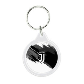 Брелок круглый с принтом JUVENTUS SPORT STYLE в Курске, пластик и полированная сталь | круглая форма, металлическое крепление в виде кольца | Тематика изображения на принте: football | soccer | ювентус