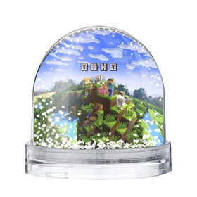 Снежный шар с принтом Анна - Minecraft в Курске, Пластик | Изображение внутри шара печатается на глянцевой фотобумаге с двух сторон | анка | анюта | аня | майнкрафт