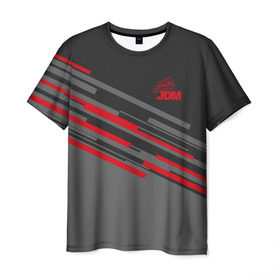 Мужская футболка 3D с принтом JDM SPORT в Курске, 100% полиэфир | прямой крой, круглый вырез горловины, длина до линии бедер | Тематика изображения на принте: jdm | racing | машины | тюнинг