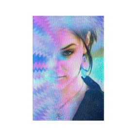 Обложка для паспорта матовая кожа с принтом Саша Грей. Абстракция в Курске, натуральная матовая кожа | размер 19,3 х 13,7 см; прозрачные пластиковые крепления | gray | sasha grey | актриса | девушка | психоделика