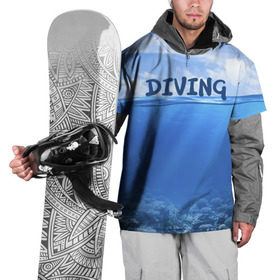 Накидка на куртку 3D с принтом Дайвинг в Курске, 100% полиэстер |  | coral reef | diver | diving | underwater | вода | водолаз | волна | дайвер | коралловые рифы | море | ныряние | океан | подводный мир