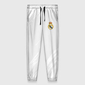 Женские брюки 3D с принтом Real Madrid 2018 Original в Курске, полиэстер 100% | прямой крой, два кармана без застежек по бокам, с мягкой трикотажной резинкой на поясе и по низу штанин. В поясе для дополнительного комфорта — широкие завязки | emirates | fc | real madrid | абстракция | реал мадрид | футбол | футбольный клуб | эмблема