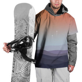 Накидка на куртку 3D с принтом Безмятежность в Курске, 100% полиэстер |  | landscape | stars | барханы | взлёт | звёзды | космос | небо | пейзаж | пески | полёт | пустыня | ракета