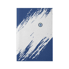 Обложка для паспорта матовая кожа с принтом Chelsea Uniform в Курске, натуральная матовая кожа | размер 19,3 х 13,7 см; прозрачные пластиковые крепления | chelsea | fc | football | football club | sport | спорт | спортивные | униформа | фирменные цвета | фк | футбол | футбольный клуб | челси