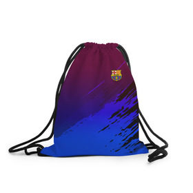Рюкзак-мешок 3D с принтом FC Barcelona SPORT в Курске, 100% полиэстер | плотность ткани — 200 г/м2, размер — 35 х 45 см; лямки — толстые шнурки, застежка на шнуровке, без карманов и подкладки | football | soccer | разноцветный