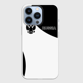 Чехол для iPhone 13 Pro с принтом Россия BlackWhite в Курске,  |  | russia | герб | орел | патриот | российский | россия | русский | символика | черно белый
