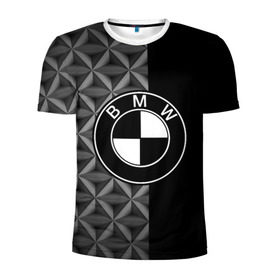 Мужская футболка 3D спортивная с принтом BMW motorsport в Курске, 100% полиэстер с улучшенными характеристиками | приталенный силуэт, круглая горловина, широкие плечи, сужается к линии бедра | auto | automobile | bmw | car | автомобиль | бмв