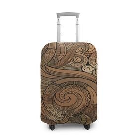 Чехол для чемодана 3D с принтом Кружевная абстракция в Курске, 86% полиэфир, 14% спандекс | двустороннее нанесение принта, прорези для ручек и колес | abstraction | абстракция | линии | текстуры | узор