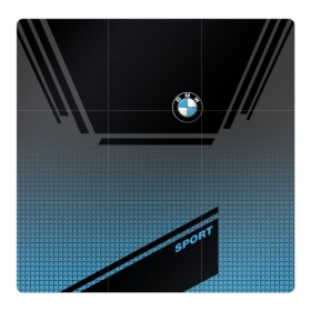 Магнитный плакат 3Х3 с принтом BMW SPORT в Курске, Полимерный материал с магнитным слоем | 9 деталей размером 9*9 см | bmw | бмв | марка | машины