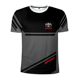 Мужская футболка 3D спортивная с принтом TOYOTA SPORT в Курске, 100% полиэстер с улучшенными характеристиками | приталенный силуэт, круглая горловина, широкие плечи, сужается к линии бедра | toyota | марка | машины | тойота