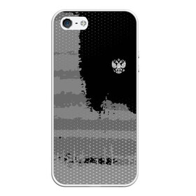 Чехол для iPhone 5/5S матовый с принтом Russia Sport collection Gray в Курске, Силикон | Область печати: задняя сторона чехла, без боковых панелей | abstraction | grunge | russia | sport | абстракция | герб | краска | русский | символика рф | спорт | спортивный | триколор | униформа | форма | я русский