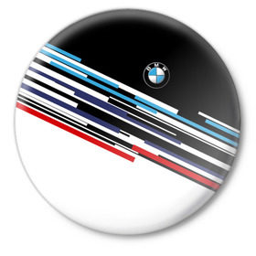 Значок с принтом BMW BRAND COLOR в Курске,  металл | круглая форма, металлическая застежка в виде булавки | bmw | бмв | марка | машины