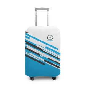 Чехол для чемодана 3D с принтом MAZDA SPORT в Курске, 86% полиэфир, 14% спандекс | двустороннее нанесение принта, прорези для ручек и колес | mazda | мазда | марка | машины