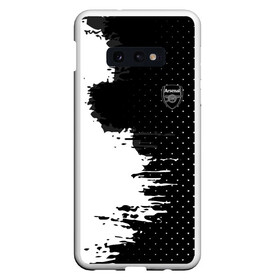 Чехол для Samsung S10E с принтом Arsenal uniform black 2018 в Курске, Силикон | Область печати: задняя сторона чехла, без боковых панелей | football | soccer | арсенал