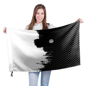 Флаг 3D с принтом Borussia uniform black 2018 в Курске, 100% полиэстер | плотность ткани — 95 г/м2, размер — 67 х 109 см. Принт наносится с одной стороны | Тематика изображения на принте: football | soccer | боруссия