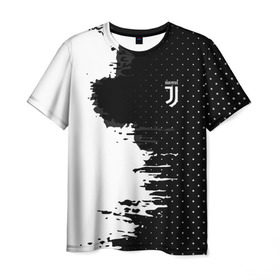 Мужская футболка 3D с принтом Juventus uniform black 2018 в Курске, 100% полиэфир | прямой крой, круглый вырез горловины, длина до линии бедер | football | soccer | ювентус