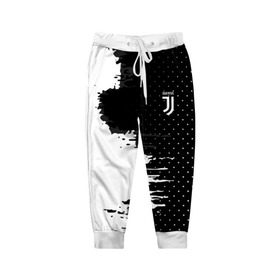 Детские брюки 3D с принтом Juventus uniform black 2018 в Курске, 100% полиэстер | манжеты по низу, эластичный пояс регулируется шнурком, по бокам два кармана без застежек, внутренняя часть кармана из мелкой сетки | football | soccer | ювентус