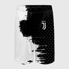 Детские спортивные шорты 3D с принтом Juventus uniform black 2018 в Курске,  100% полиэстер
 | пояс оформлен широкой мягкой резинкой, ткань тянется
 | football | soccer | ювентус