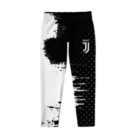 Детские леггинсы 3D с принтом Juventus uniform black 2018 в Курске, полиэстер 85%, спандекс 15% | эластичный пояс, зауженный крой | Тематика изображения на принте: football | soccer | ювентус