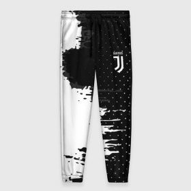 Женские брюки 3D с принтом Juventus uniform black 2018 в Курске, полиэстер 100% | прямой крой, два кармана без застежек по бокам, с мягкой трикотажной резинкой на поясе и по низу штанин. В поясе для дополнительного комфорта — широкие завязки | football | soccer | ювентус