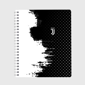 Тетрадь с принтом Juventus uniform black 2018 в Курске, 100% бумага | 48 листов, плотность листов — 60 г/м2, плотность картонной обложки — 250 г/м2. Листы скреплены сбоку удобной пружинной спиралью. Уголки страниц и обложки скругленные. Цвет линий — светло-серый
 | football | soccer | ювентус