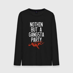 Мужской лонгслив хлопок с принтом Nothin but a gangsta party в Курске, 100% хлопок |  | Тематика изображения на принте: 