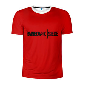 Мужская футболка 3D спортивная с принтом RAINBOW SIX SIEGE OUTBREAK в Курске, 100% полиэстер с улучшенными характеристиками | приталенный силуэт, круглая горловина, широкие плечи, сужается к линии бедра | Тематика изображения на принте: 