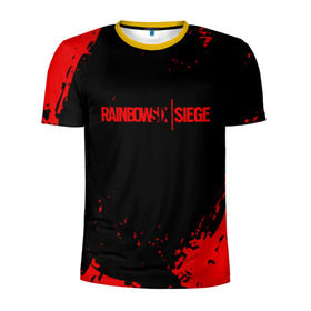 Мужская футболка 3D спортивная с принтом RAINBOW SIX SIEGE OUTBREAK в Курске, 100% полиэстер с улучшенными характеристиками | приталенный силуэт, круглая горловина, широкие плечи, сужается к линии бедра | 