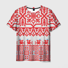 Мужская футболка 3D с принтом старославянский узор 6 в Курске, 100% полиэфир | прямой крой, круглый вырез горловины, длина до линии бедер | 