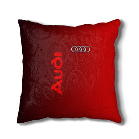 Подушка 3D с принтом Audi в Курске, наволочка – 100% полиэстер, наполнитель – холлофайбер (легкий наполнитель, не вызывает аллергию). | состоит из подушки и наволочки. Наволочка на молнии, легко снимается для стирки | Тематика изображения на принте: audi | автомобиль | ауди | кольца | лого