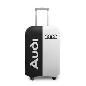 Чехол для чемодана 3D с принтом Audi в Курске, 86% полиэфир, 14% спандекс | двустороннее нанесение принта, прорези для ручек и колес | ауди | кольца | лого