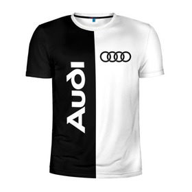 Мужская футболка 3D спортивная с принтом Audi в Курске, 100% полиэстер с улучшенными характеристиками | приталенный силуэт, круглая горловина, широкие плечи, сужается к линии бедра | ауди | кольца | лого