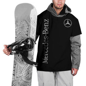 Накидка на куртку 3D с принтом Mercedes-Benz в Курске, 100% полиэстер |  | benz | mercedes | mercedes benz | бенц | мерс | мерседес