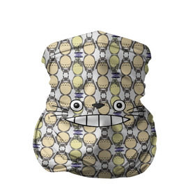 Бандана-труба 3D с принтом Тоторо улыбка в Курске, 100% полиэстер, ткань с особыми свойствами — Activecool | плотность 150‒180 г/м2; хорошо тянется, но сохраняет форму | totoro | тоторо | узор | улыбка