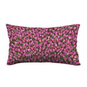 Подушка 3D антистресс с принтом Розовые тюльпаны в Курске, наволочка — 100% полиэстер, наполнитель — вспененный полистирол | состоит из подушки и наволочки на молнии | Тематика изображения на принте: 