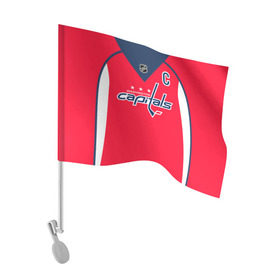 Флаг для автомобиля с принтом Ovechkin Washington Capitals Red в Курске, 100% полиэстер | Размер: 30*21 см | овечкин | ови
