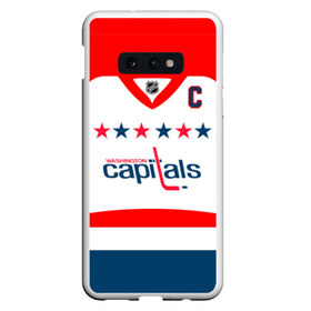 Чехол для Samsung S10E с принтом Ovechkin Washington Capitals White в Курске, Силикон | Область печати: задняя сторона чехла, без боковых панелей | овечкин | ови