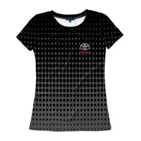 Женская футболка 3D с принтом TOYOTA SPORT в Курске, 100% полиэфир ( синтетическое хлопкоподобное полотно) | прямой крой, круглый вырез горловины, длина до линии бедер | auto | toyota | авто | автомобиль | автомобильные | бренд | марка | машины | тойота