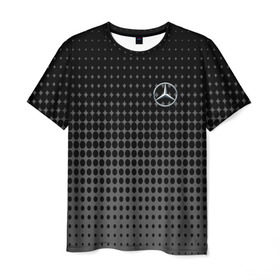 Мужская футболка 3D с принтом MERCEDES BENZ SPORT в Курске, 100% полиэфир | прямой крой, круглый вырез горловины, длина до линии бедер | mercedes | марка | машины | мерседес